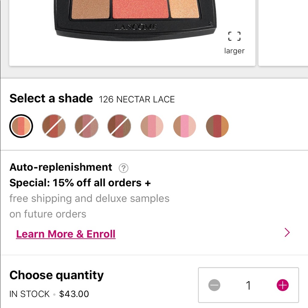 Lancôme Blush Subtil Palette in 126 Nectar Lace